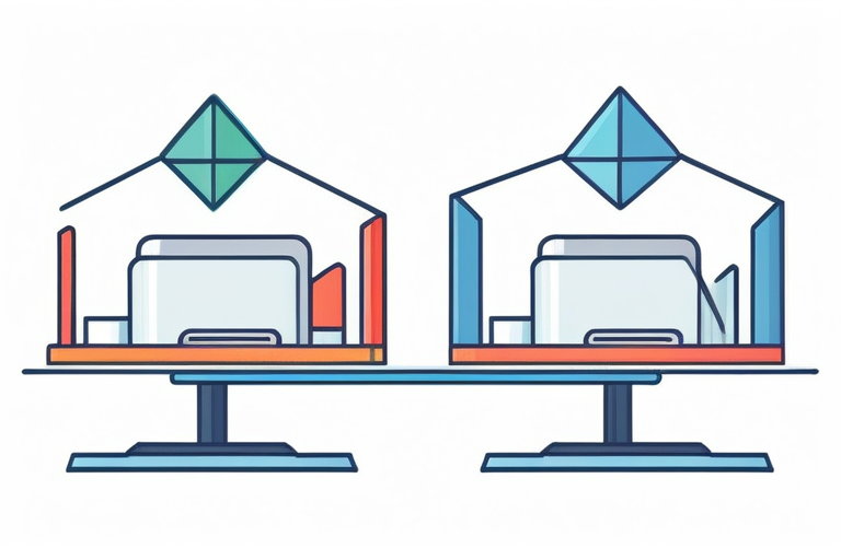所有権と著作権の違いを対比で示すシンプルな図解。NFTの所有権はユーザー、著作権はクリエイターと明確に区分けされており、所有権はブロックチェーン上の記録、著作権は創作物に関する権利と説明されているイラスト。