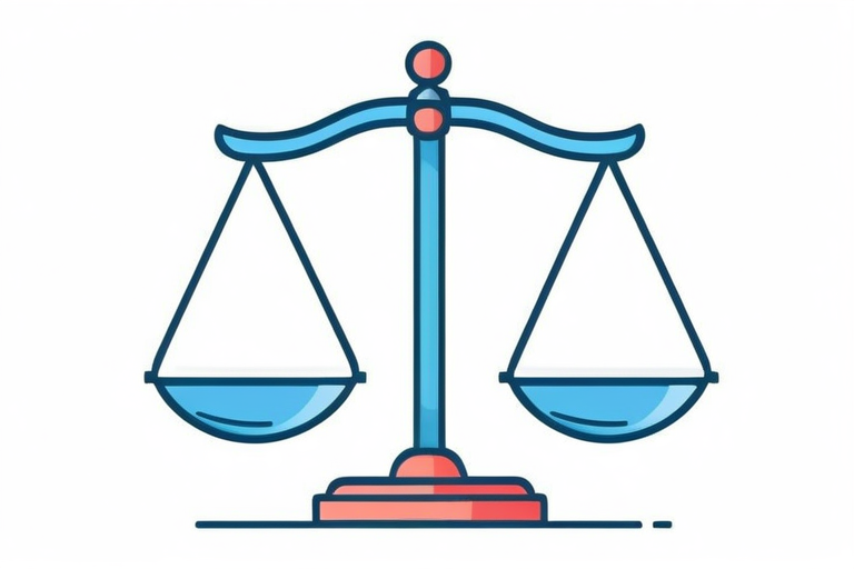 A person making a logical decision, weighing pros and cons on a scale, symbolizing the process of choosing the best Furusato Nozei website.