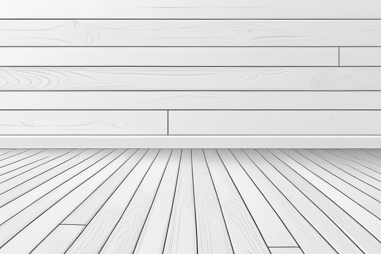 A close-up of a rustic wooden floor made of natural wood planks, with a section of a white, textured wall showing a subtle pattern, suggesting natural plaster or paint. The image conveys warmth and quality materials.