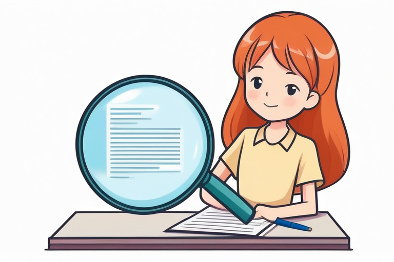 A person holding a magnifying glass over a small-print contract, emphasizing the need to carefully read terms and conditions for Furusato Nozei Amazon gift card campaigns. The tone is cautious and analytical.