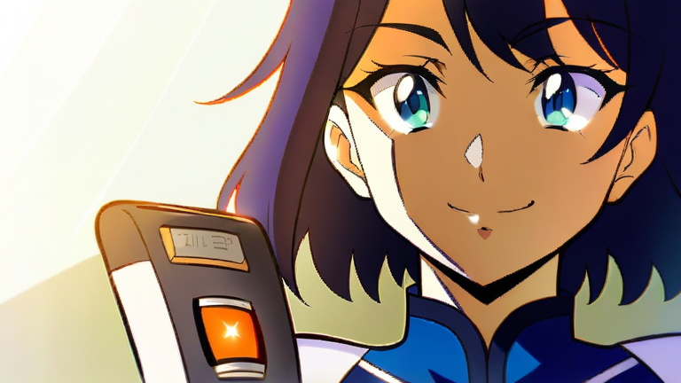 cute anime girl explaining complicated tax rules with a confident smile, pointing at a calculator