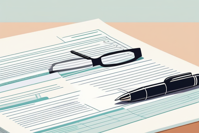 A person looking through old financial documents, bank statements, and tax returns on a desk, searching for proof of donation.