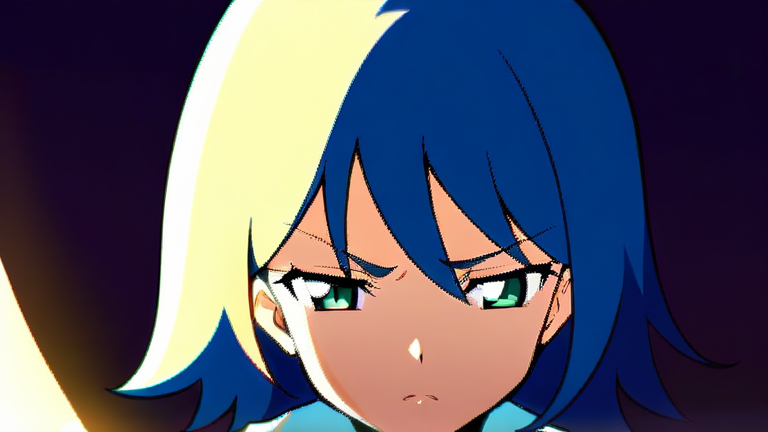 cute anime girl holding a magnifying glass and a document, looking thoughtful but determined