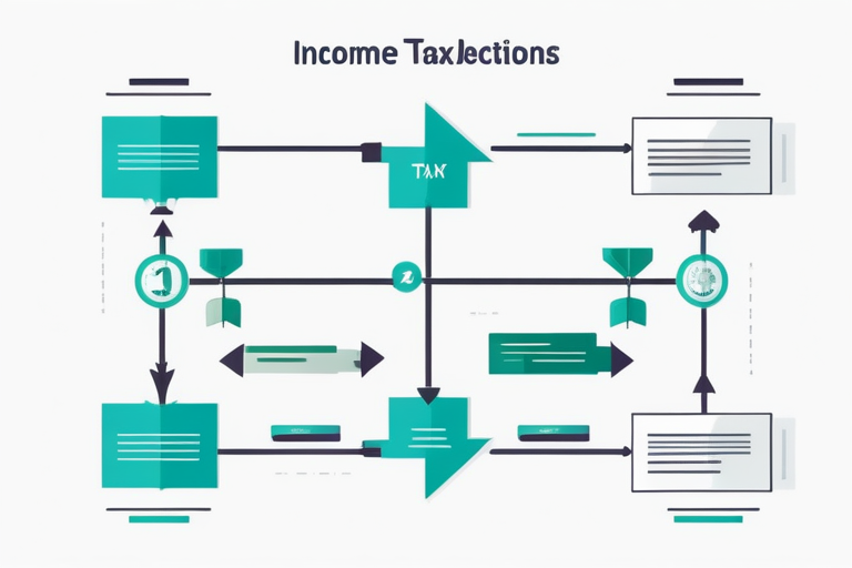 A flowchart illustrating the Japanese tax calculation process, starting from 