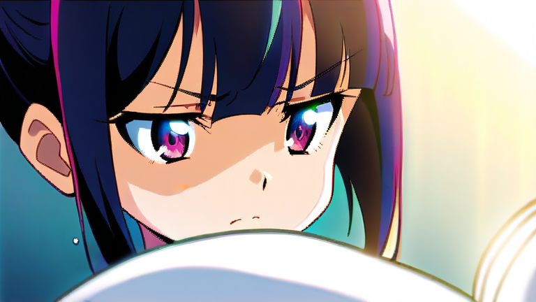 cute anime girl explaining complicated tax forms, serious expression