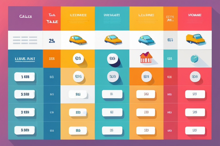 国税庁が公開している所得税の速算表のイメージ。課税所得金額の区分とそれに対応する税率、控除額が一覧になっている図。