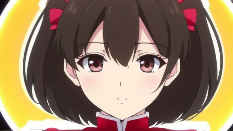 cute anime girl explaining the concept of circular economy with a simple diagram, friendly and knowledgeable