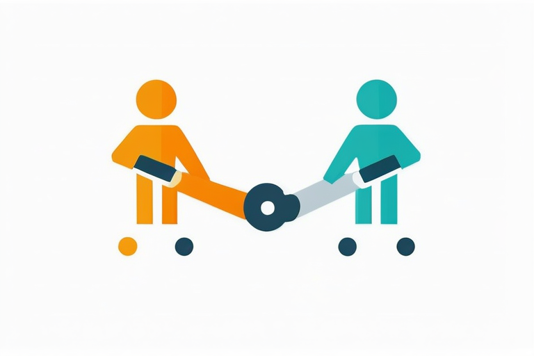 A businessman contemplating two paths, one labeled 