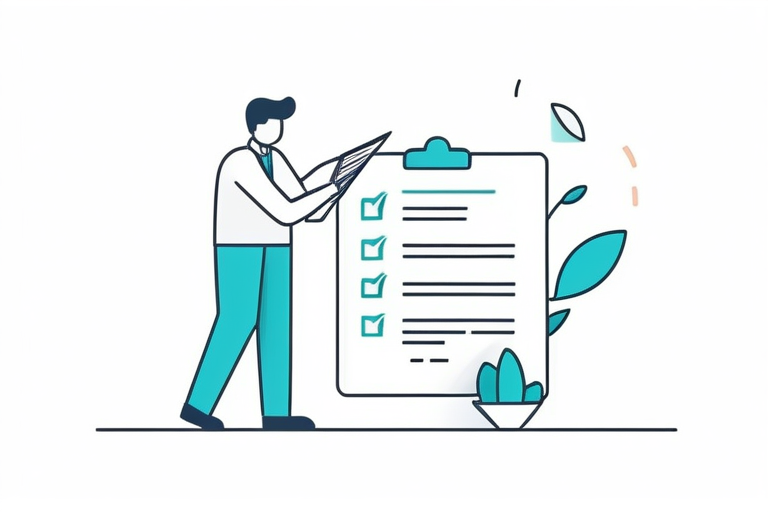 A person carefully checking a detailed legal document with a magnifying glass and a checklist, symbolizing the meticulous process of verifying complex requirements for tax deductions.