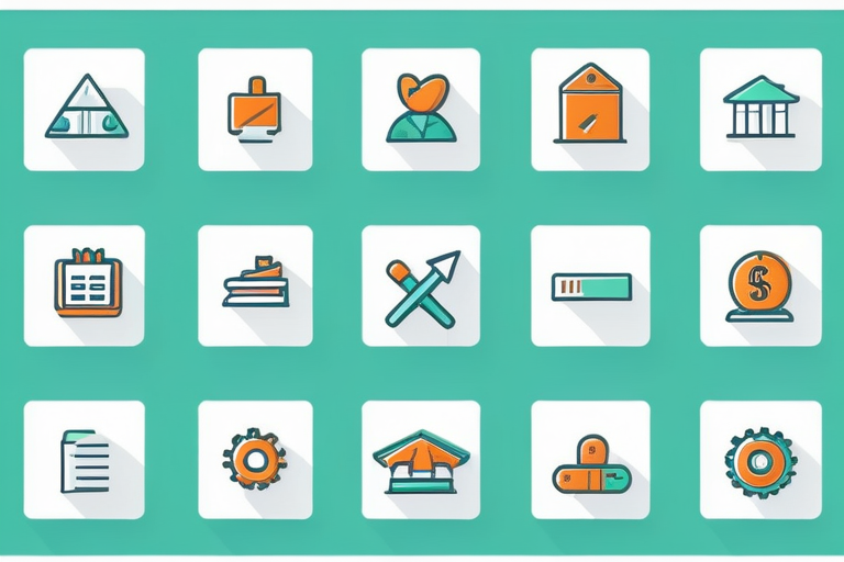 A simple diagram illustrating API integration between an accounting software, a bank, and another service, represented by interconnected gears or blocks.