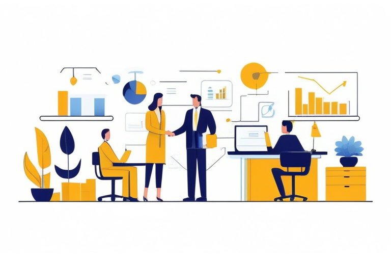 A diverse group of professionals in a modern office setting, engaged in discussion and collaboration, symbolizing strategic career planning and networking.