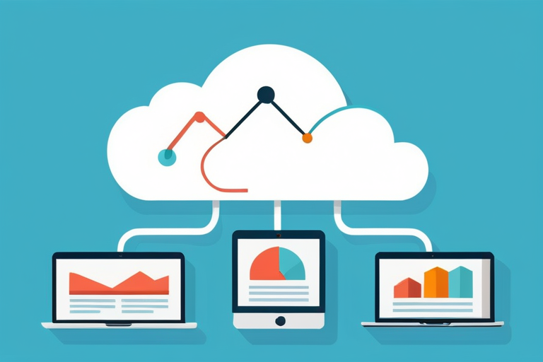 Conceptual diagram illustrating the difference between cloud-based and installed software for accounting, showing data flow to a cloud server vs. local PC storage, and their respective impact on performance factors like data capacity and speed.