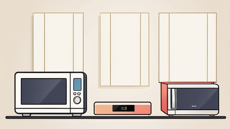 A thoughtful anime girl looking at a comparison chart of different home appliances, with a determined expression as if making an important decision for her new life.