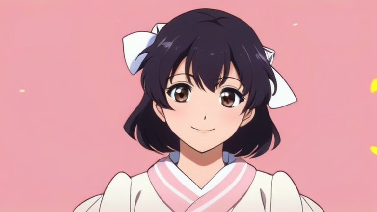 A professional anime character, female, in a confident pose, smiling encouragingly, extending an invitation to take the next step towards a brighter future.