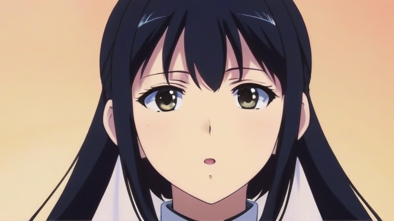 cute anime girl explaining complex data, serious but friendly expression