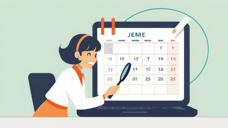 A confident young woman, smiling brightly, surrounded by various job search icons and a calendar, symbolizing successful multi-agent management.