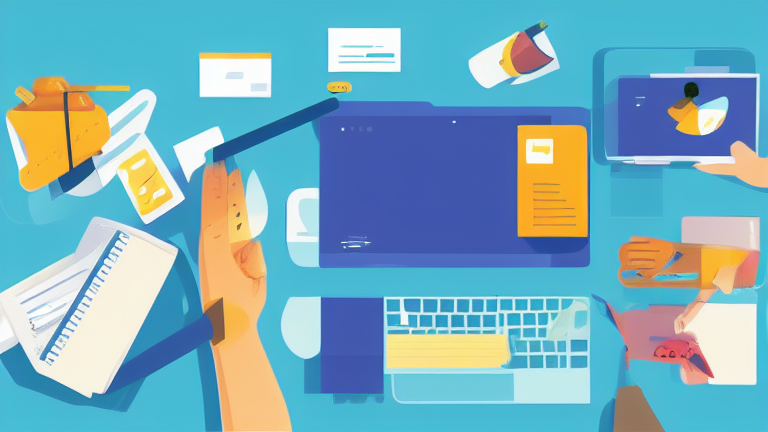 Freelance IT professionals working remotely with various devices on a table