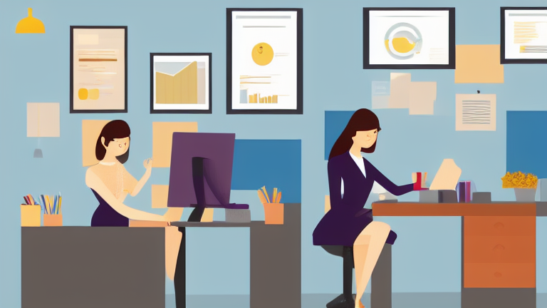 A professional woman consulting with a career advisor in a comfortable office setting